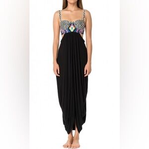 Mara Hoffman embroidered bustier beach dress, small